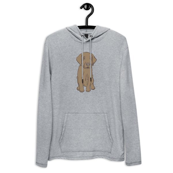 Cute Brown Labrador Puppy Unisex Lightweight Hoodie