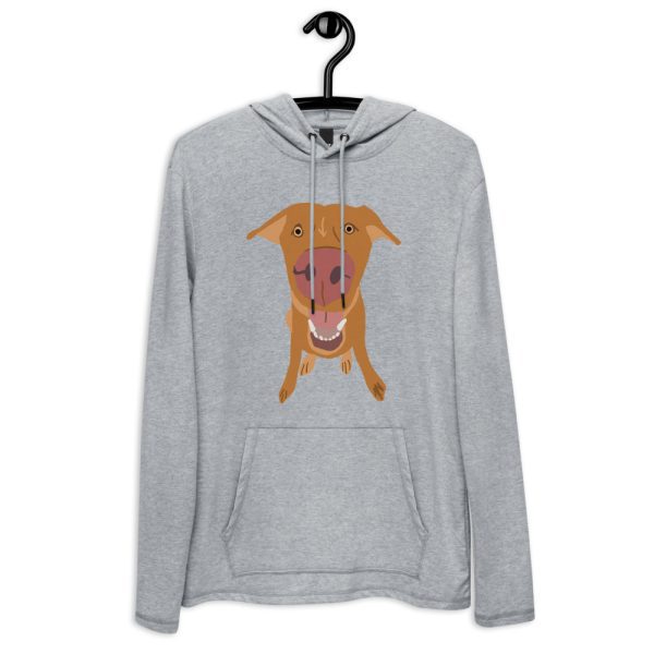 Great Big Happy Doggie! Unisex Lightweight Hoodie - Image 2