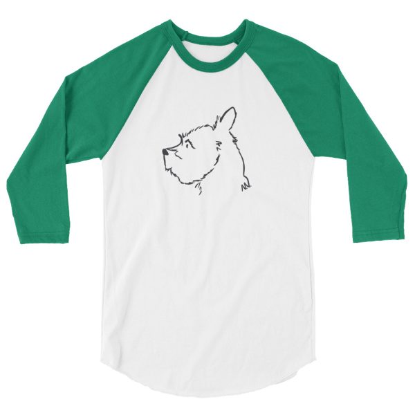 Snoot Dooodler 3/4 Sleeve Unisex Raglan Shirt - Image 7