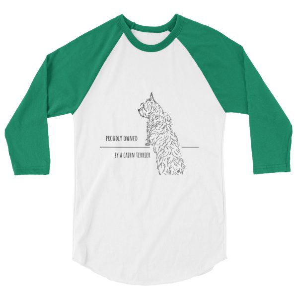 Proudly Owned by a Cairn Terrier 3/4 Sleeve Unisex Raglan Shirt - Image 7