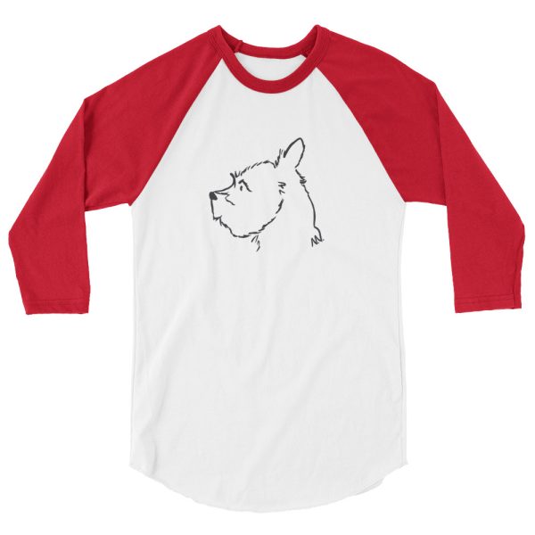 Snoot Dooodler 3/4 Sleeve Unisex Raglan Shirt - Image 6