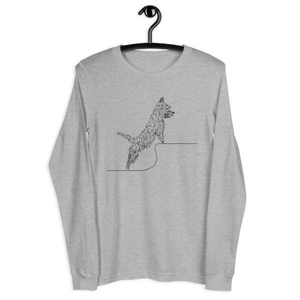 Cairn Terrier at Attention - Lola #1 Unisex Long Sleeve Tee - Image 4