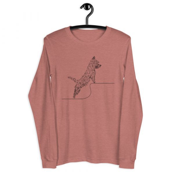 Cairn Terrier at Attention - Lola #1 Unisex Long Sleeve Tee - Image 3