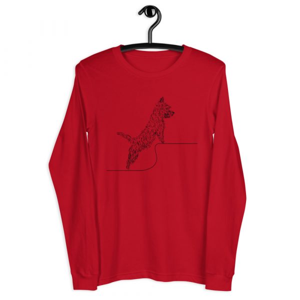 Cairn Terrier at Attention - Lola #1 Unisex Long Sleeve Tee - Image 2