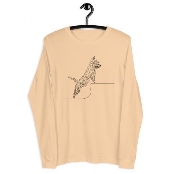 Cairn Terrier at Attention - Lola #1 Unisex Long Sleeve Tee - Image 5