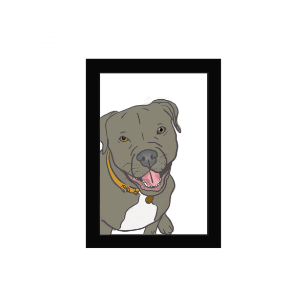 Pit Bull So Happy - Elsa #1 Matted Print