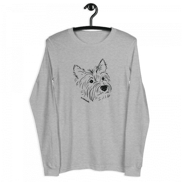 Handsome Cairn Terrier – Angus #1 BLK Unisex Long Sleeve Tee - Image 10