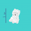 Handsome Westie Dog 3-inch sticker, Westie Boy Wilson #2 - Image 2