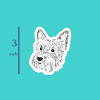 Handsome Cairn Terrier 3-inch Sticker, Angus #2 - Image 2