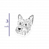 Handsome Cairn Terrier 3-inch Sticker, Angus #2