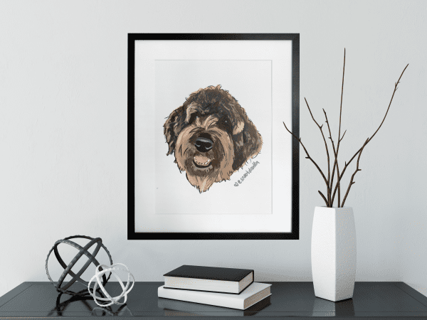 Happy Sophie, the Beautiful Bouvier des Flanders, Matted Print - Image 2