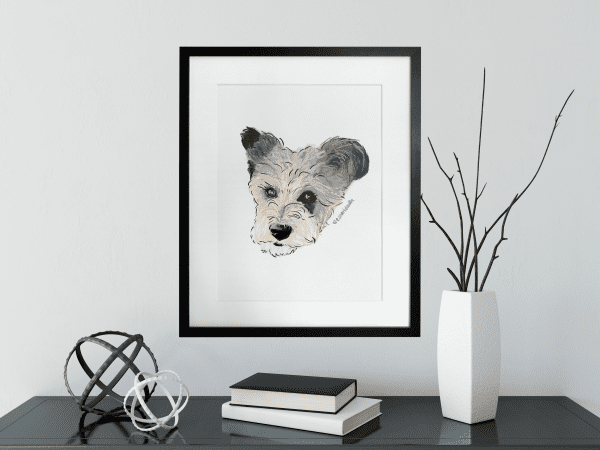 Tundra Queen Smaller, Cairn Terrier x Husky Mix Matted Print - Image 2