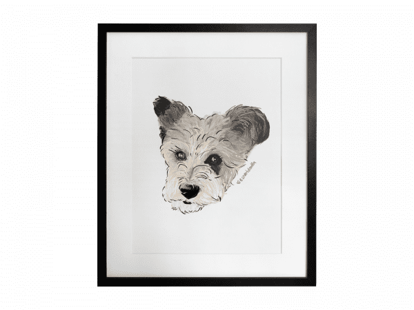 Tundra Queen Smaller, Cairn Terrier x Husky Mix Matted Print